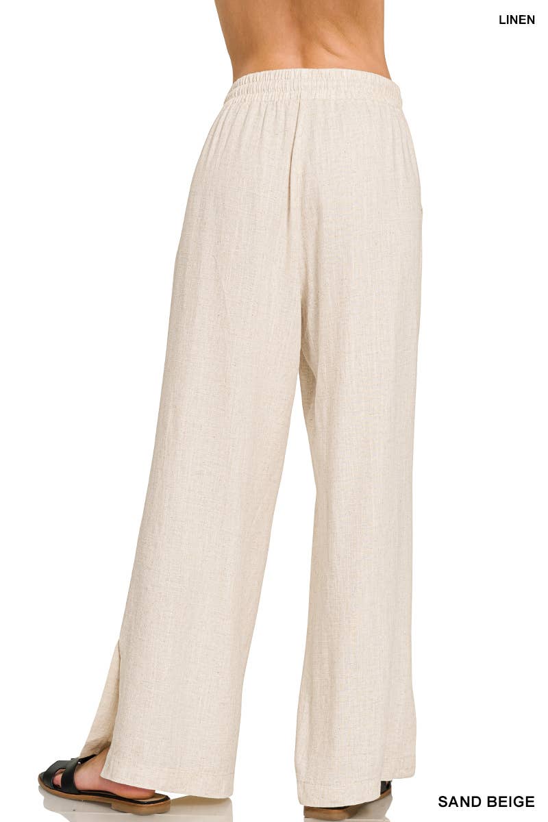 Zenana Linen Drawstring Pants