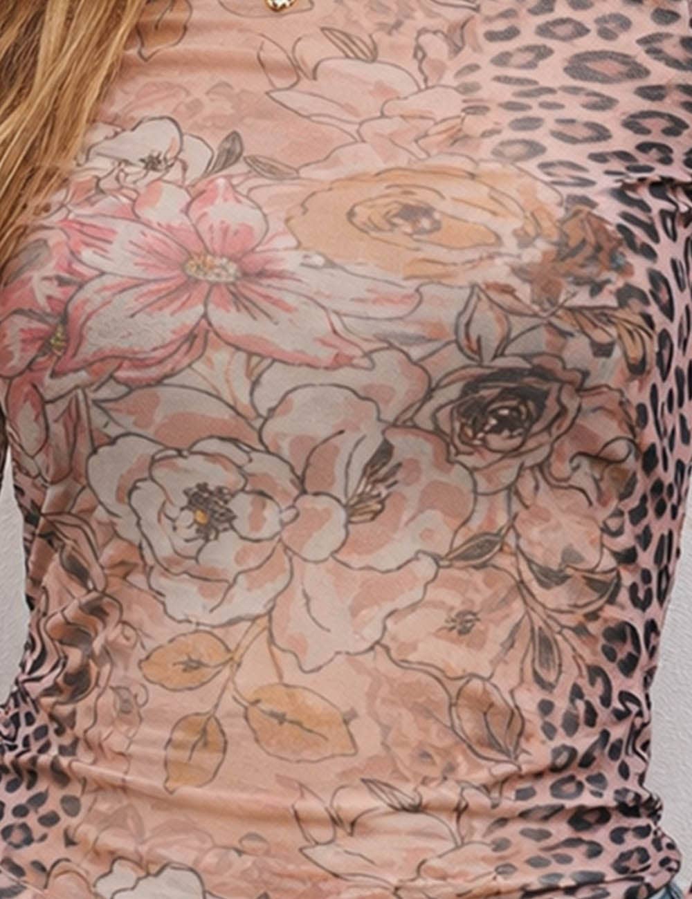 Petals & Prowl Mesh Top