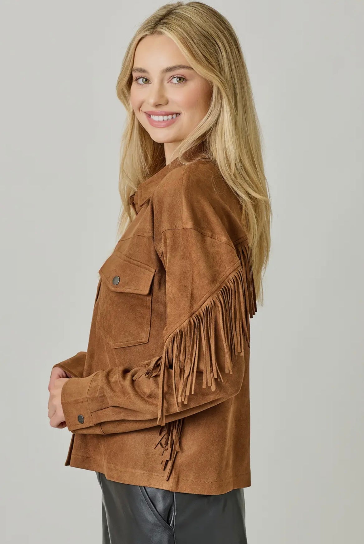 The Edgewood Suede Fringe Jacket