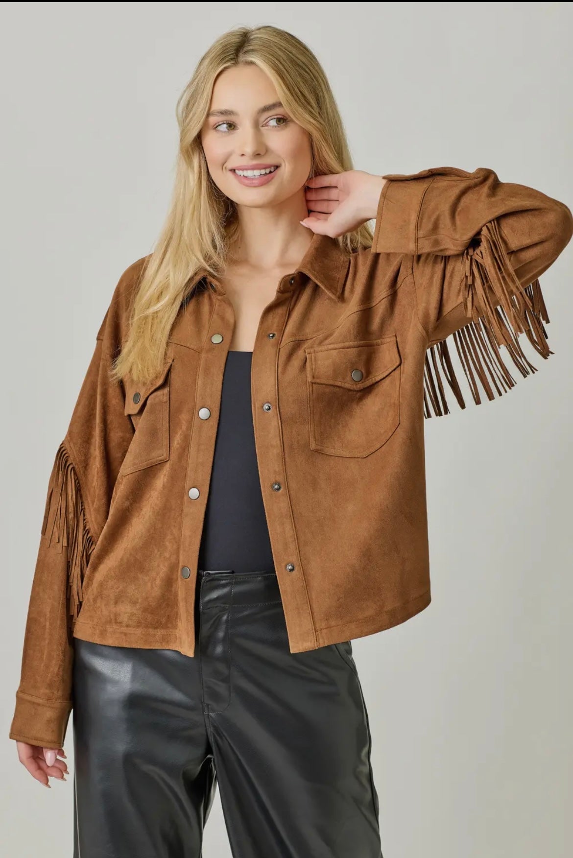 The Edgewood Suede Fringe Jacket