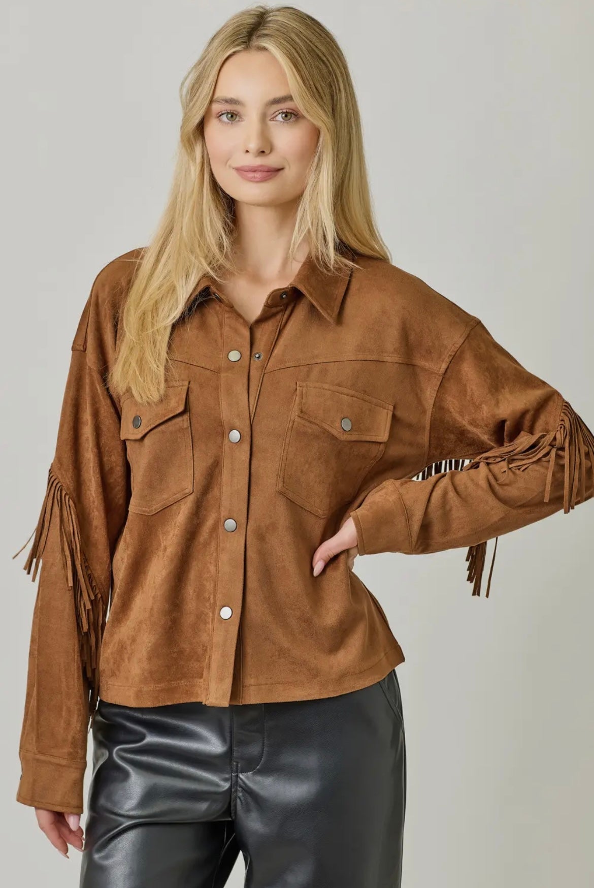The Edgewood Suede Fringe Jacket