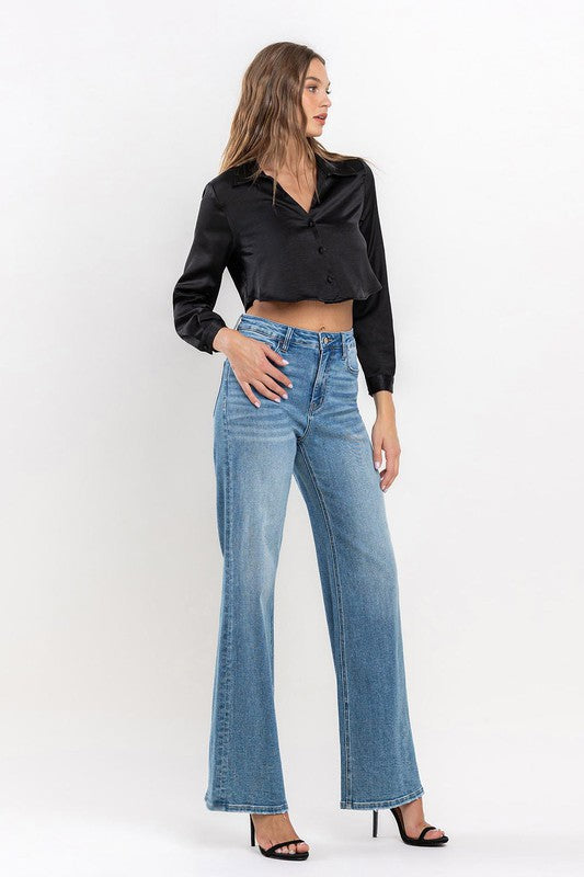 High Rise Wide Leg Jeans by Vervet