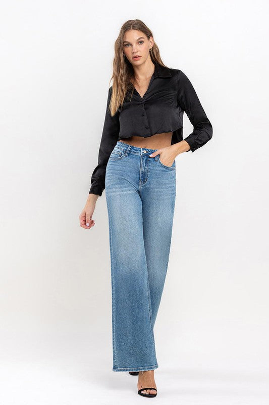 High Rise Wide Leg Jeans by Vervet