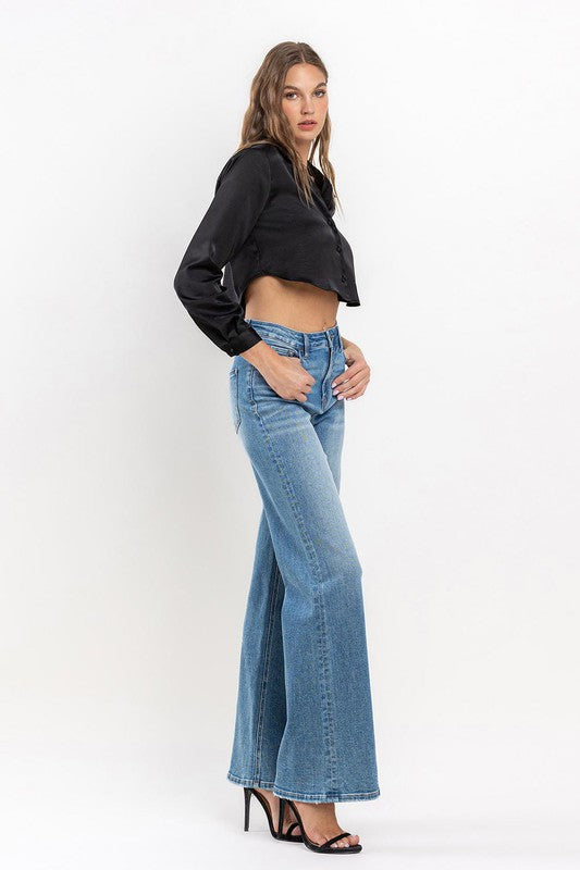 High Rise Wide Leg Jeans by Vervet