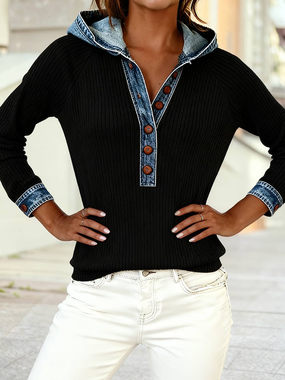 The Elevated Contrast Hoodie