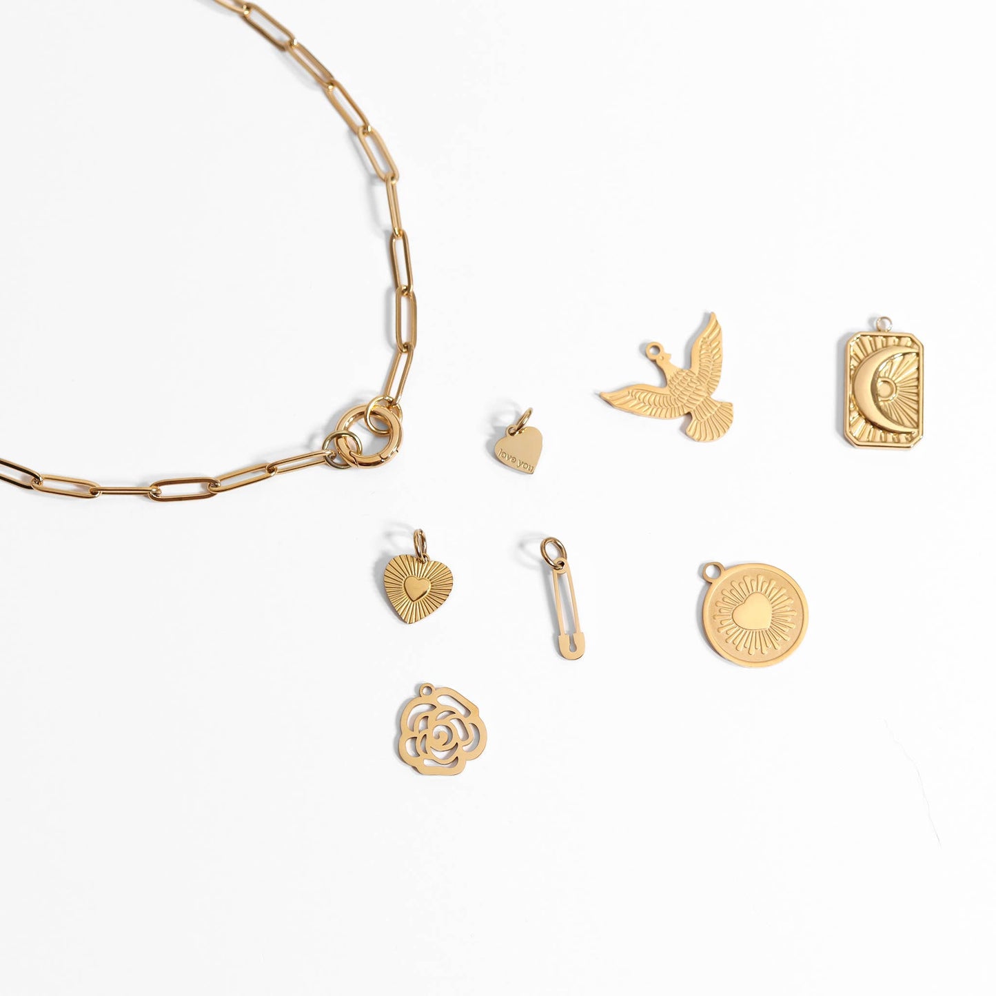 Carabiner Paperclip Charm Holder Necklace