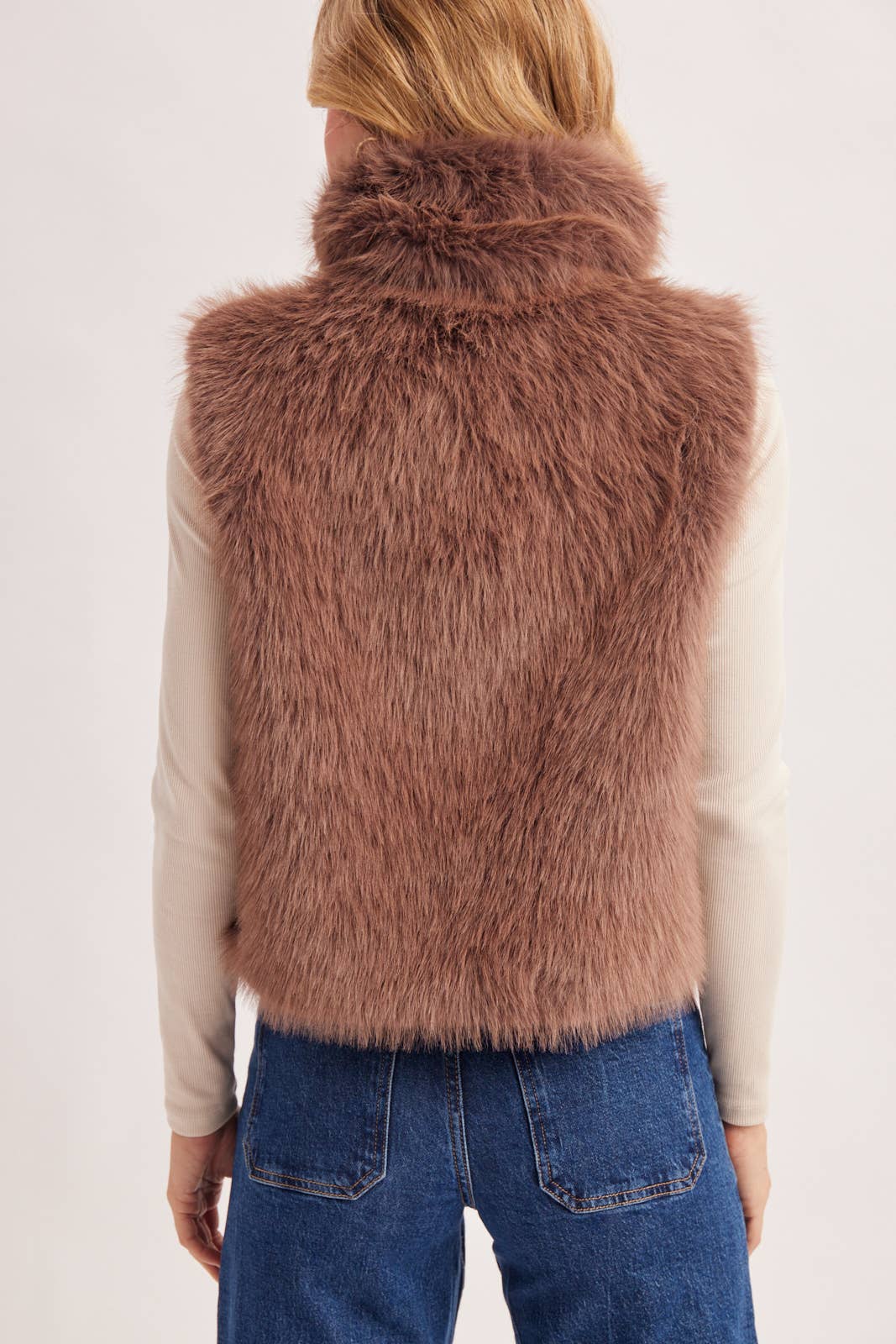 Latte Faux Fur Vest