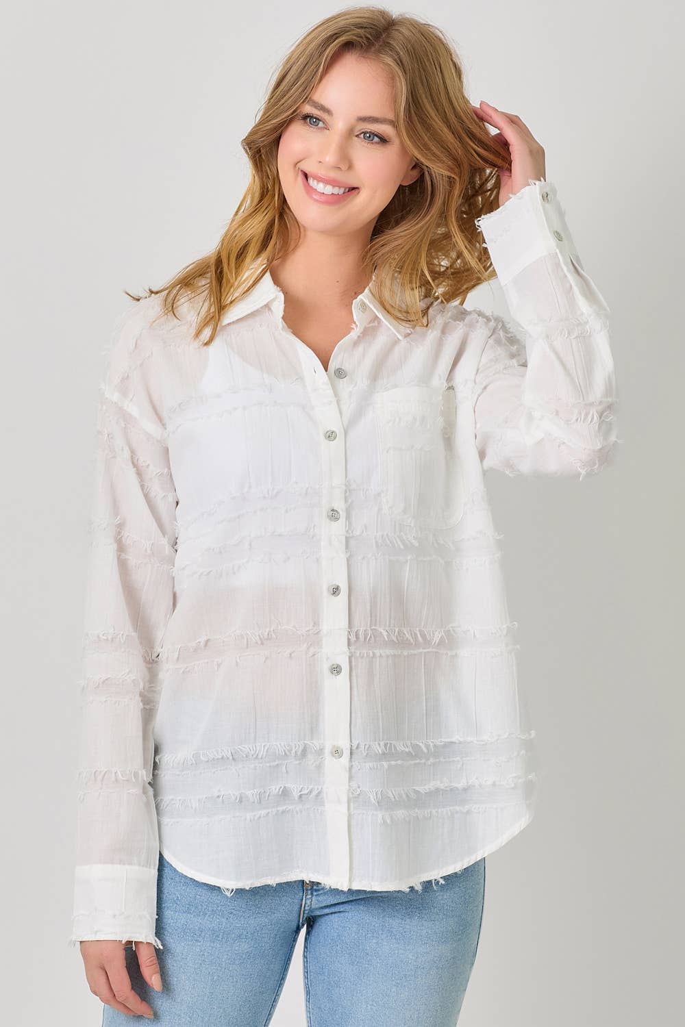 Beach House Fringe Blouse