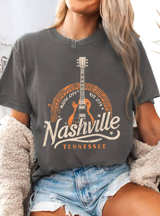 NASHVILLE MUSIC NOTE GRAPHIC TSHIRTS