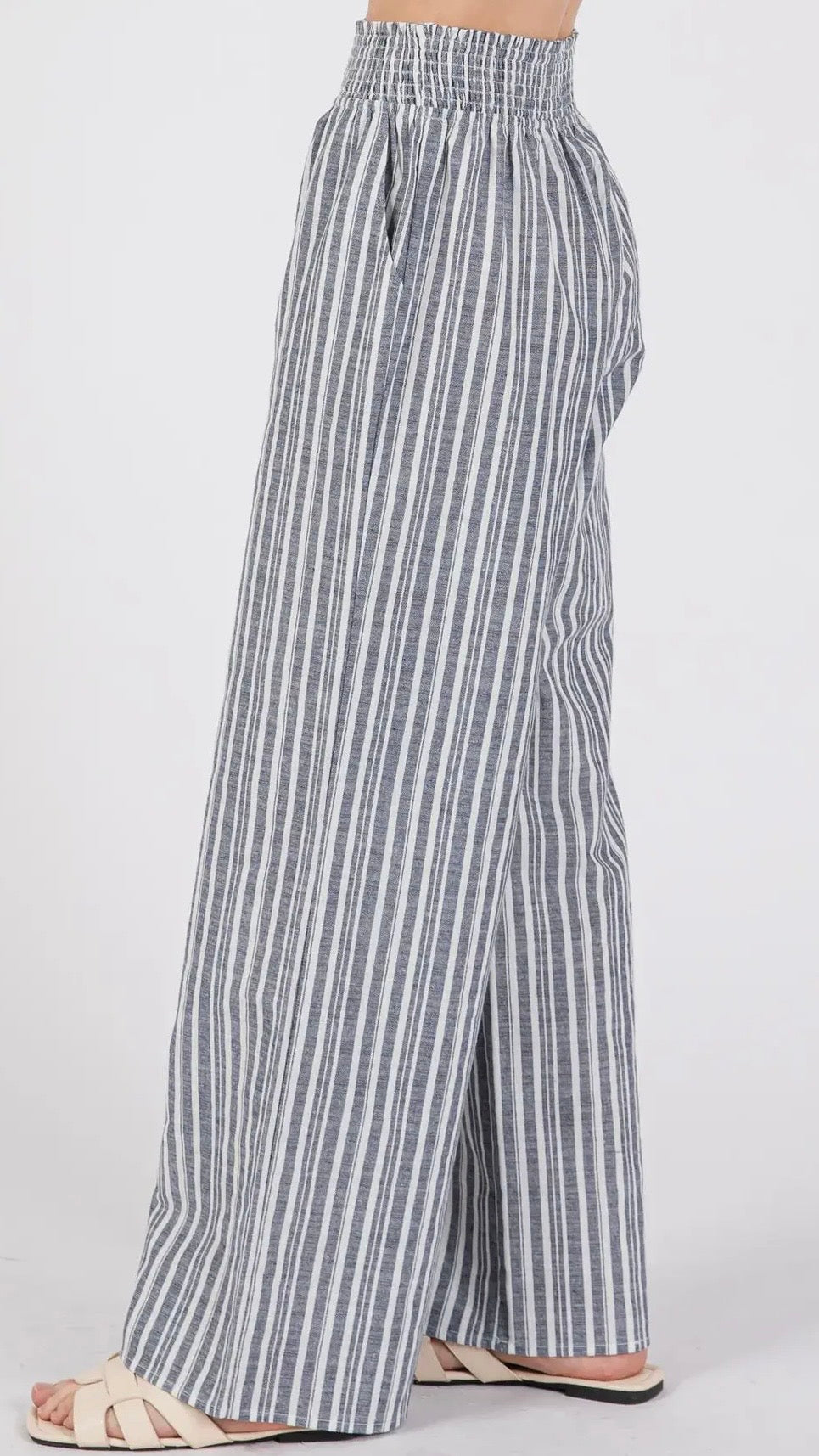 Coastal Stripe Wide Leg Pants