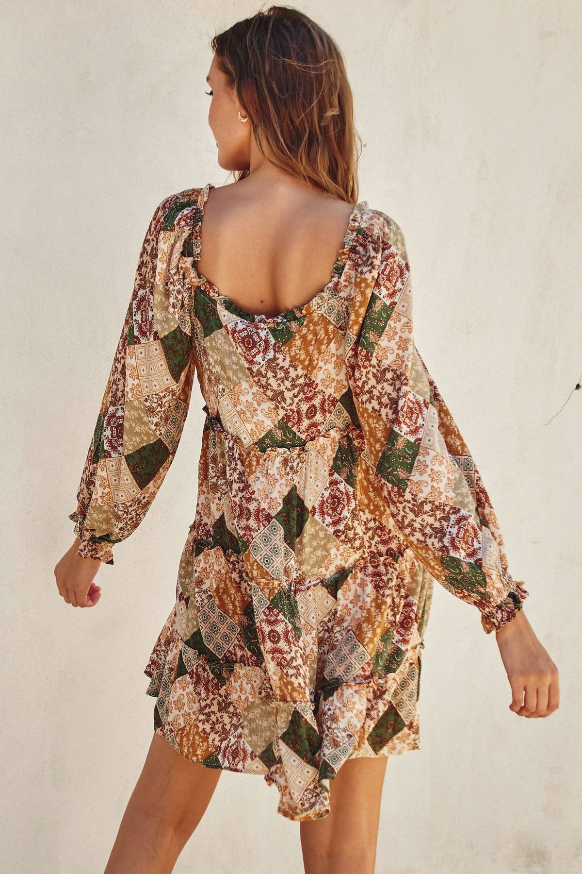 Paisley Diamond Tiered Dress