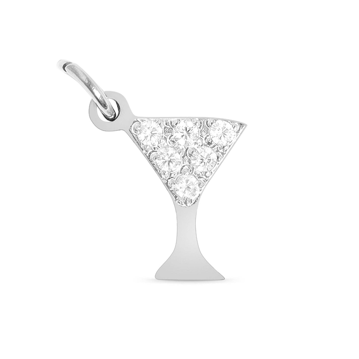 Martini Glass Charm 18K Gold PVD Stainless Steel