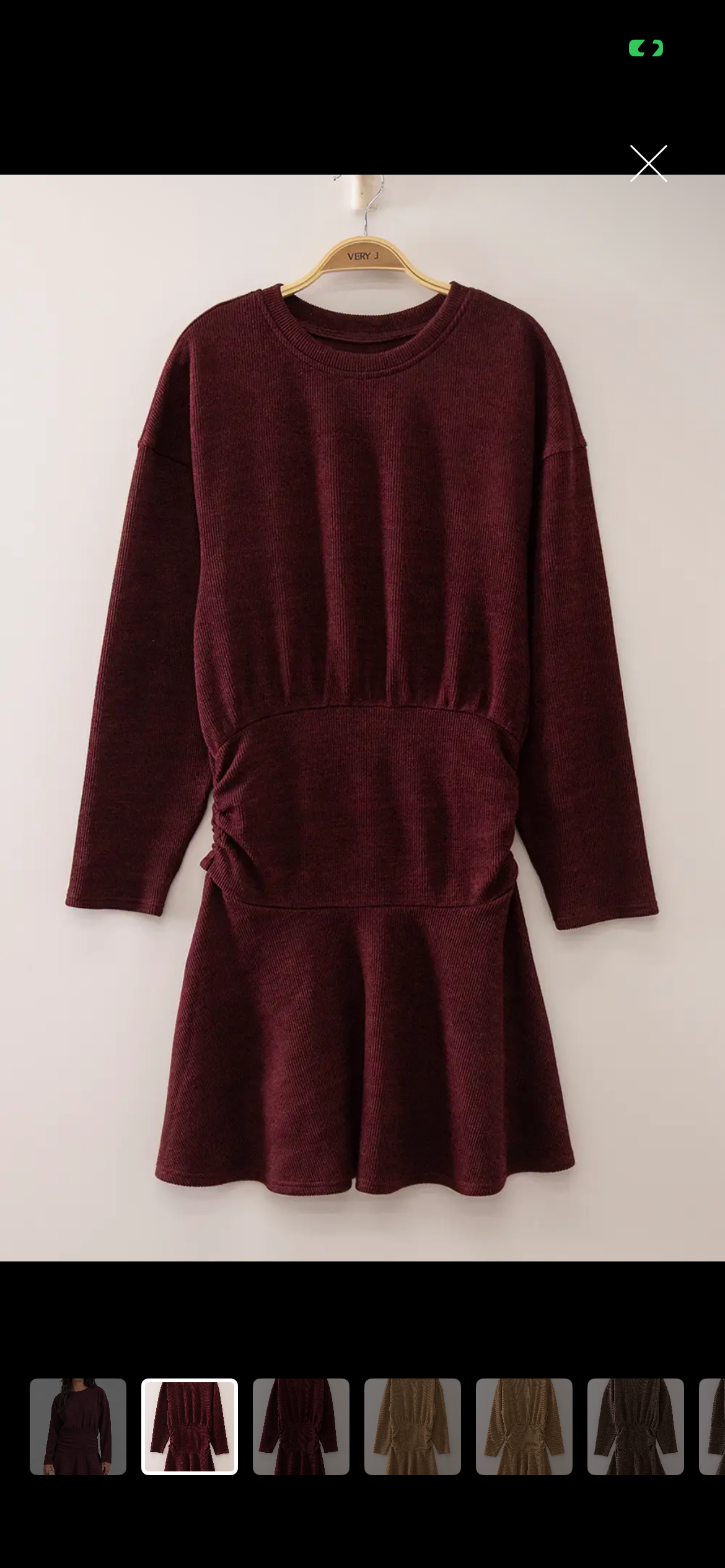 Ruched Rib knit Dress