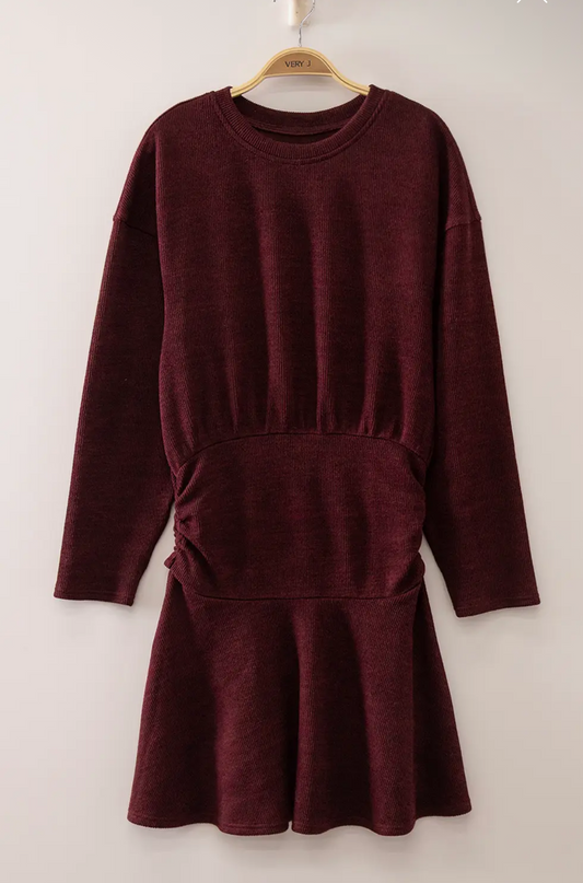 Ruched Rib knit Dress