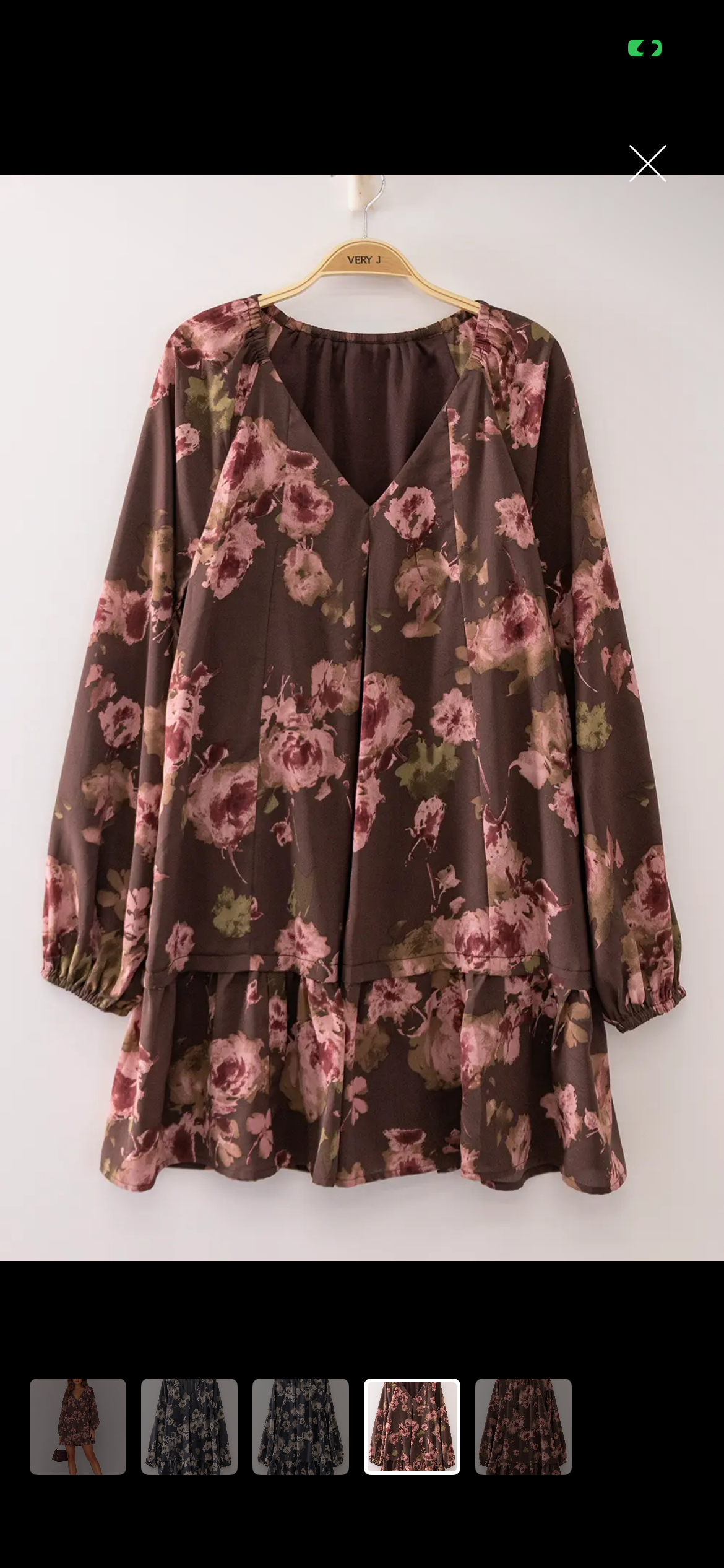 Fall Floral Tiered Dress