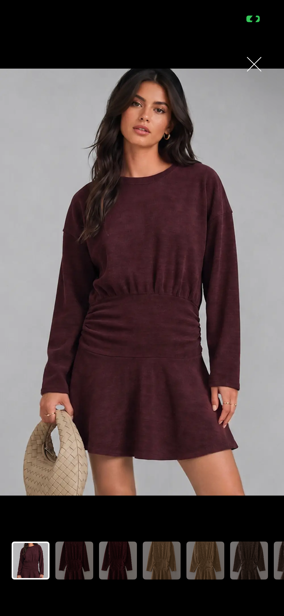 Ruched Rib knit Dress