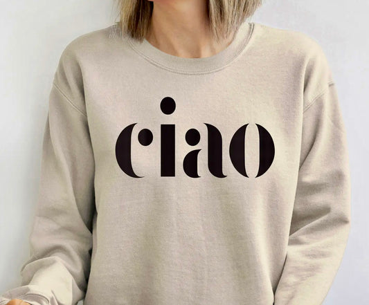 Ciao Crew Neck Fleece Sweatshirt