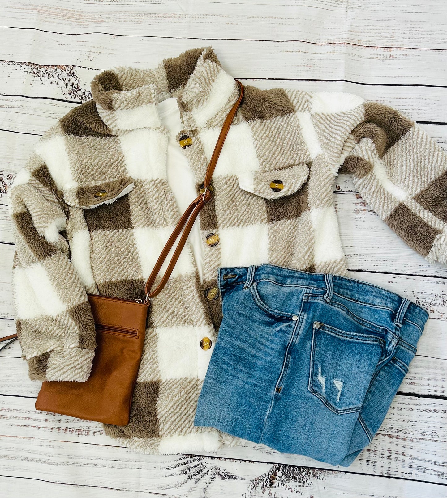 Soft and Fuzzy Plaid Shacket