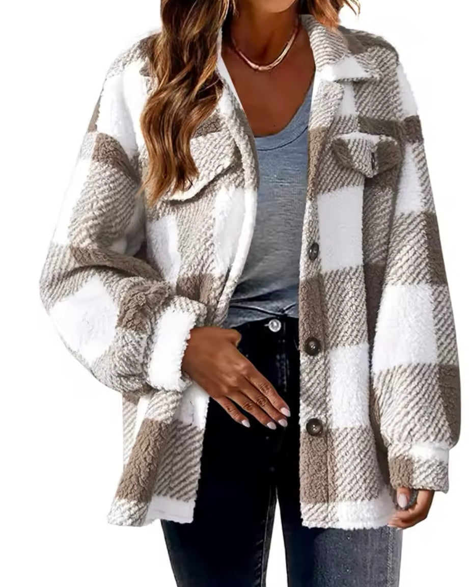 Soft and Fuzzy Plaid Shacket