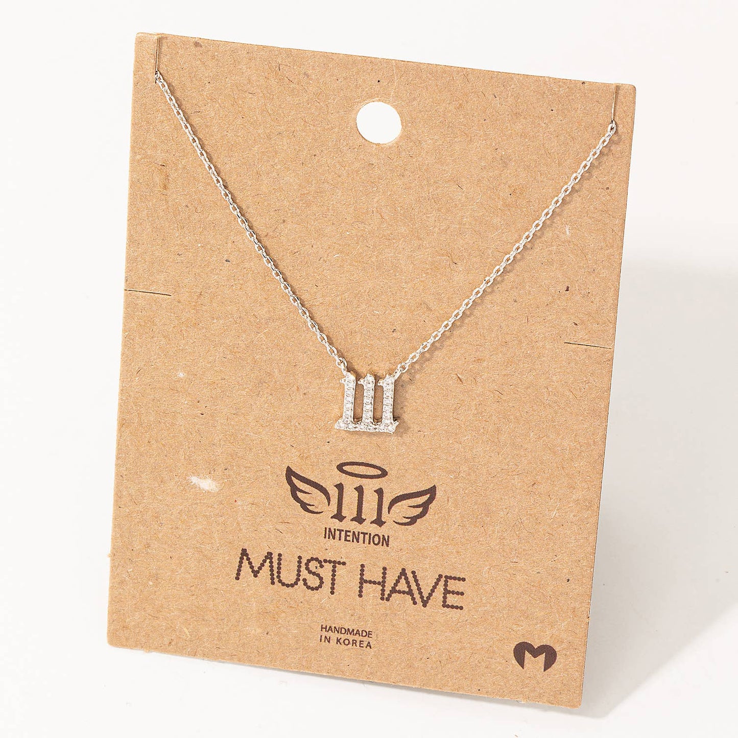 Pave 111 Angel Number Pendant Necklace