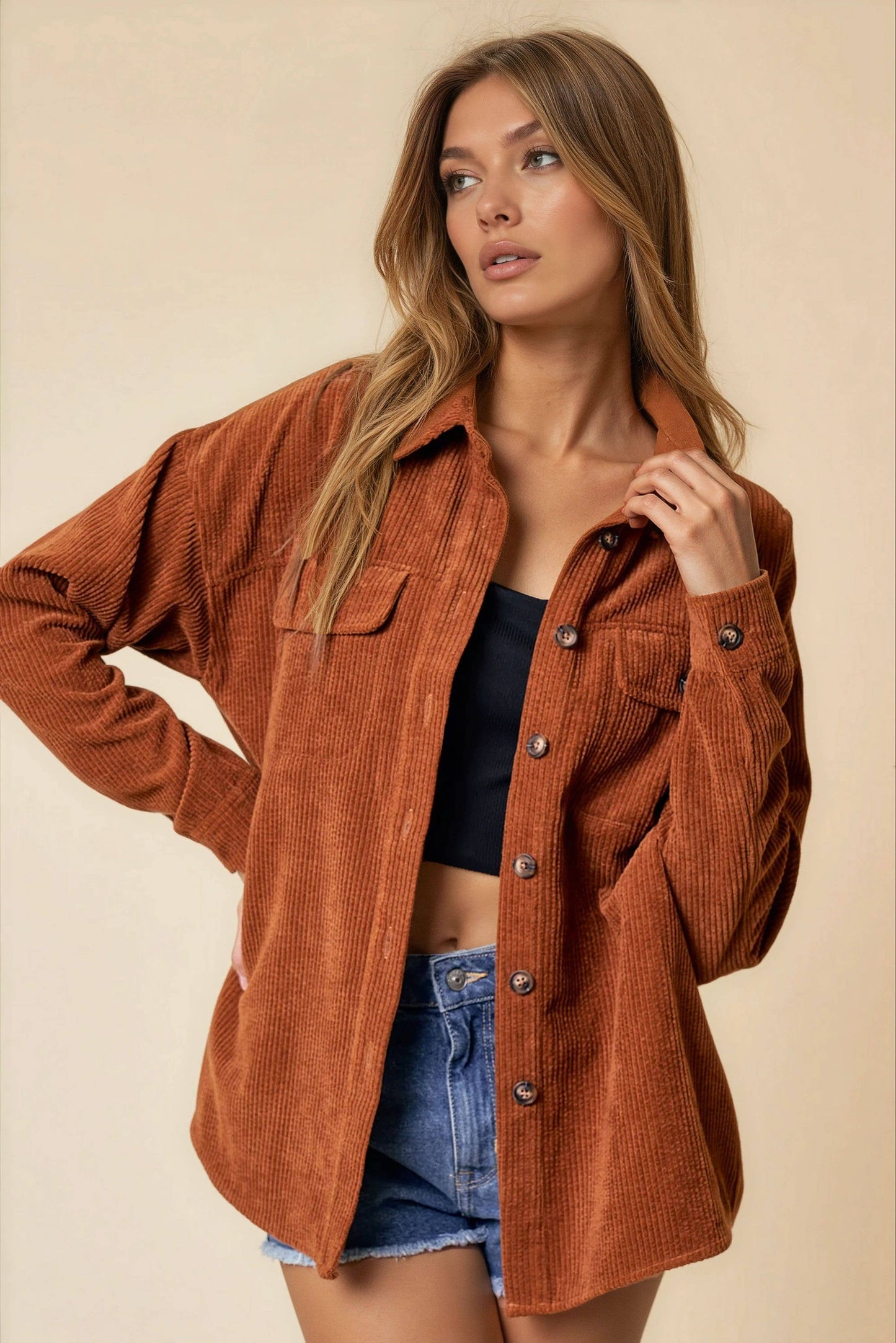 The Ember Cord Shacket