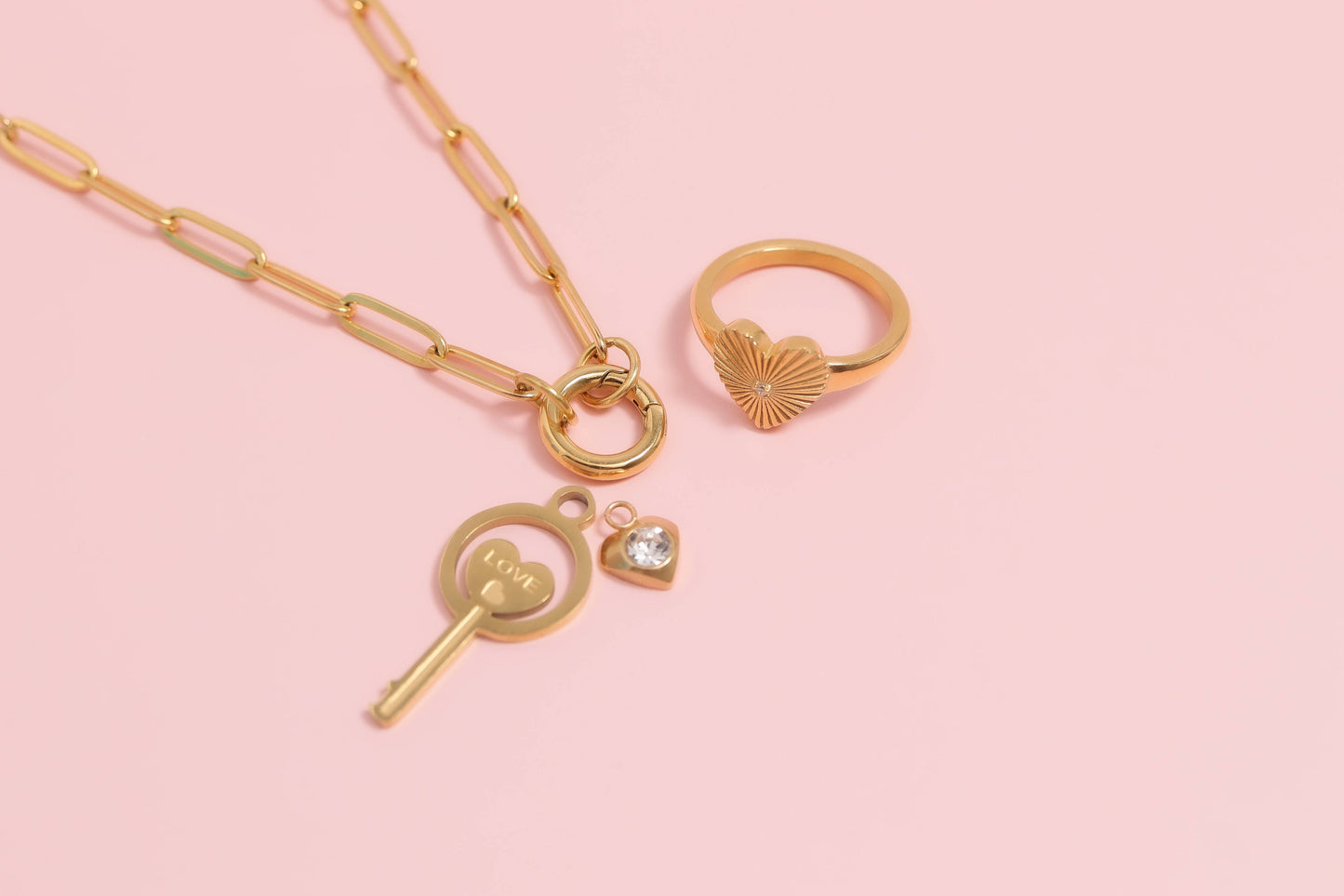 Carabiner Paperclip Charm Holder Necklace